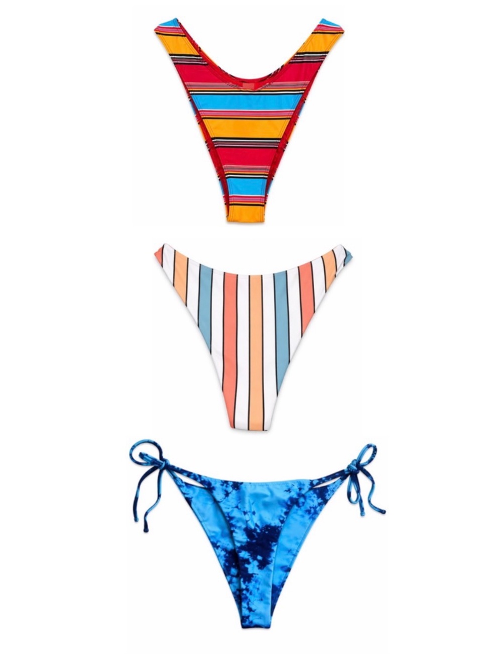 3 Piece Cheeky Cut Bikini Bottom Bundle – Size Medium NWT(Garage)/EUC (SHEIN)